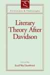 Literary Theory After Davidson - Reed Way Dasenbrock