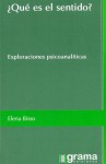 ¿Qué es el sentido?: Exploraciones psicoanalíticas - Elena Bisso, Déborah Fleischer