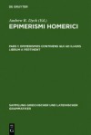 Epimerismos Continens Qui Ad Iliadis Librum A Pertinent (Sammlung Griechischer Und Lateinischer Grammatiker) - Andrew R. Dyck