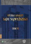 Studia i Analizy Sądu Najwyższego. TOM VI - Krzysztof Ślebzak