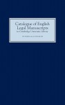 Catalogue of English Legal Manuscripts in Cambridge University Library: With Codicological Descriptions of the Early Mss - John Hamilton Baker