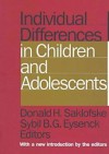 Individual Differences in Children and Adolescents - Donald Saklofske