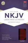 NKJV Large Print Ultrathin Reference Bible, Classic Mahogany LeatherTouch - Holman Bible Publisher