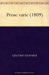 Prose varie (1809) - Giacomo Leopardi