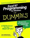 Excel 97 Programming for Windows for Dummies - John Walkenbach