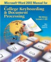 Microsoft (R) Word 2003 Manual for College Keyboarding & Document Processing (Gdp) - Scot Ober, Arlene Zimmerly, Jack E. Johnson