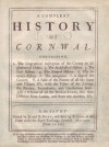 A Compleat History of Cornwal - Thomas Cox