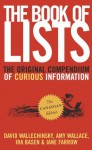 The Book of Lists: The Original Compendium of Curious Information - David Wallechinsky, Amy D. Wallace, Ira Basen, Jane Farrow