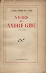 Notes sur andré gide (1913-1951) - Roger Martin du Gard