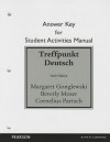 Student Activities Manual Answer Key for Treffpunkt Deutsch: Grundstufe - Margaret Gonglewski, Beverly T. Moser, Cornelius Partsch