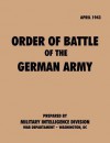 Order of Battle of the German Army, April 1943 - Military Intelligence Service, War Department