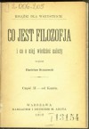 Co to jest filozofja i co o niej wiedzieć należy. Cz. 2: od Kanta - Stanisław Brzozowski