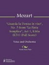 "Guarda la Donna in viso", No. 5 from "La Finta Semplice", Act 1, K46a (K51) (Full Score) - Wolfgang Amadeus Mozart