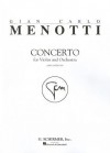 Concerto: Score and Parts - Menotti Gian-Carlo, Gian-Carlo Menotti