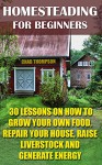 Homesteading For Beginners: 30 Lessons on How to Grow Your Own Food, Repair Your House, Raise Livestock And Generate Energy: (Homesteading For Beginners, ... (Suvival Guide, Self-Sufficient Life) - Chad Thompson