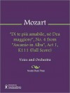 "Di te piu amabile, ne Dea maggiore", No. 4 from "Ascanio in Alba", Act 1, K111 (Full Score) - Wolfgang Amadeus Mozart