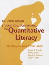 Quantitative Literacy: Thinking Between the Lines Student Solutions Manual - Bruce Crauder