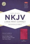 NKJV Large Print Compact Reference Bible, Pink LeatherTouch - Holman Bible Publisher