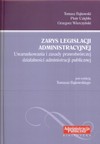 Zarys legislacji administracyjnej - Tomasz Bąkowski, Uziębło Piotr, Wierczyński Grzegorz