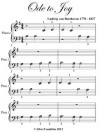 Ode to Joy Beethoven Beginner Piano Sheet Music - Ludwig van Beethoven, SilverTonalities