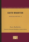 Edith Wharton - American Writers 12: University of Minnesota Pamphlets on American Writers - Louis Auchincloss