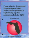 Florida Preparation for Constructed Response/Open-Ended/Short Answer Questions in English/Language Arts Assessment, Introductory Course - Joan Marie Lindsay, Brian Howell, Annie Hartnett