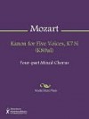 Kanon for Five Voices, K73i (K89al) - Wolfgang Amadeus Mozart
