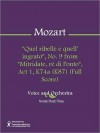 "Quel ribelle e quell' ingrato", No. 9 from "Mitridate, re di Ponto", Act 1, K74a (K87) (Full Score) - Wolfgang Amadeus Mozart