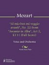 "Al mio ben mi veggio avanti", No. 22 from "Ascanio in Alba", Act 2, K111 (Full Score) - Wolfgang Amadeus Mozart