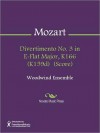 Divertimento No. 3 in E-Flat Major, K166 (K159d) (Score) - Wolfgang Amadeus Mozart