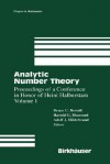 Analytic Number Theory: The Halberstam Festschrift 1 - Bruce C. Berndt, Harold G. Diamond