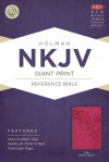 NKJV Giant Print Reference Bible, Pink LeatherTouch - Holman Bible Publisher