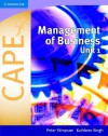 Management of Business for Cape(r) Unit 1 - Peter Stimpson, Kathleen Singh