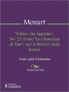 "S'altro che lagrime", No. 21 from "La Clemenza di Tito", Act 2 (K621) (Full Score) - Wolfgang Amadeus Mozart