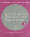 Essential Law for Counsellors and Psychotherapists - Barbara Mitchels, Tim Bond