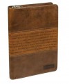 Strong and Courageous Journal Brown Luxleather - Christian Art Gifts