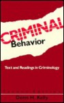 Criminal Behavior: Text And Readings In Criminology - Delos H. Kelly