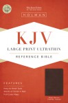 KJV Large Print Ultrathin Reference Bible, Brown Genuine Cowhide Indexed - Holman Bible Publisher