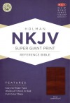 NKJV Super Giant Print Reference Bible, Brown LeatherTouch - Holman Bible Publisher