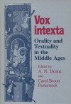 Vox intexta: Orality And Textuality in the Middle Ages - Alger Nicolaus Doane