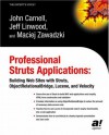 Professional Struts Applications: Building Web Sites With Struts, Object Relational Bridge, Lucene, And Velocity - John Carnell, Jeff Linwood