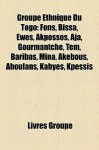 Groupe Ethnique du Togo: Fons, Bissa, Ewes, Akpossos, Aja, Gourmantch - Livres Groupe