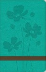 Gw Thinline Bible Turquoise/Brown, Flower Design Duravella - Baker Publishing Group