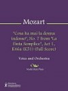 "Cosa ha mai la donna indosso", No. 7 from "La Finta Semplice", Act 1, K46a (K51) (Full Score) - Wolfgang Amadeus Mozart