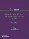 Six Lieder, Op. 56, No. 3 - Richard Strauss