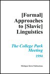 Annual Workshop On Formal Approaches To Slavic Linguistics - Jindrich Toman