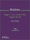 Klage I - No. 1 from "Nine Songs" Op. 69 - Johannes Brahms