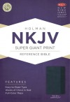 NKJV Super Giant Print Reference Bible, Slate Blue LeatherTouch - Holman Bible Publisher