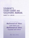 Student's Study Guide and Solutions Manual to Accompany Mathematical Ideas - Charles David Miller, John Hornsby