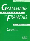 Grammaire Progressive Du Francais: Corriges - Michele Boulares, Jean-Louis Frerot